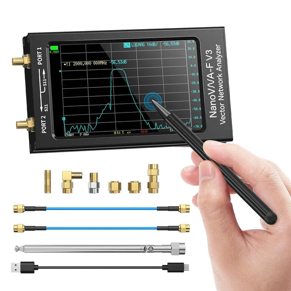 NanoVNA-F V2/V3 4.3 Inch Vector Network Analyzer 50KHz-3GHz/1MHz-6GHz HF VHF UHF VNA Antenna Analyzer 801 product image
