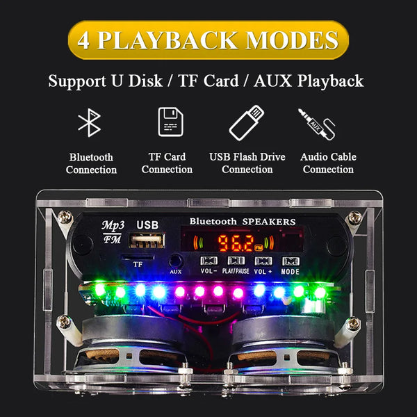 DIY Bluetooth Speaker Kit with FM Radio 87.5-108MHZ DIY Soldering Project Practice detail image 5