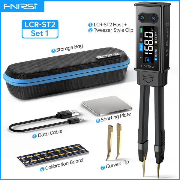 FNIRSI LCR-ST2 2-in-1 Digital Tweezer Bridge LCR ESR Meter Tool detail image 7