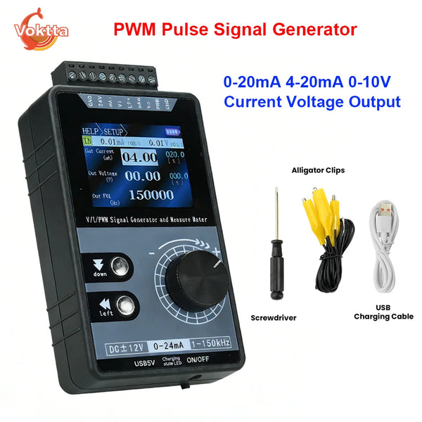 High-Precision Handheld PWM Pulse Signal Generator 0-20mA 4-20mA 0-10V Current Voltage Output Signal Sour product image