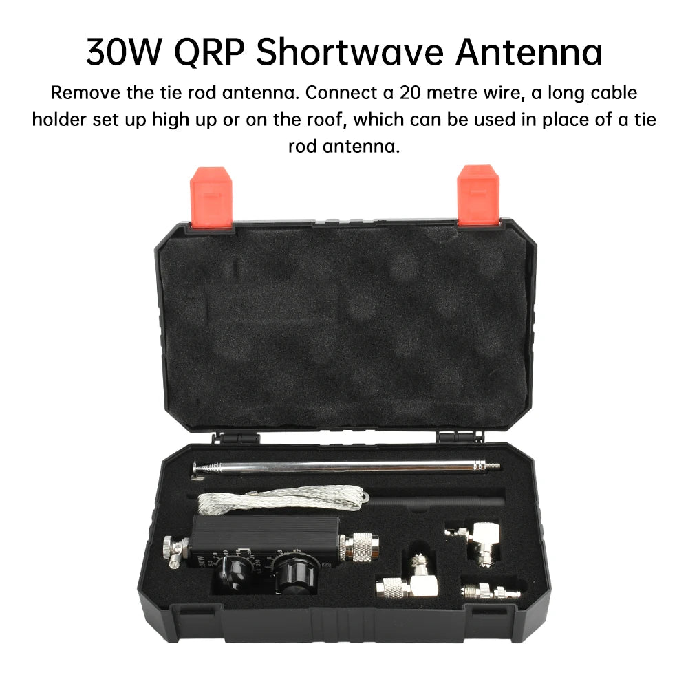 Mini ANT 30W QRP Shortwave Antenna 1.8MHz-30MHz VHF UHF Full Band DIY Tuned Antenna Kit for Transmitter Receiver