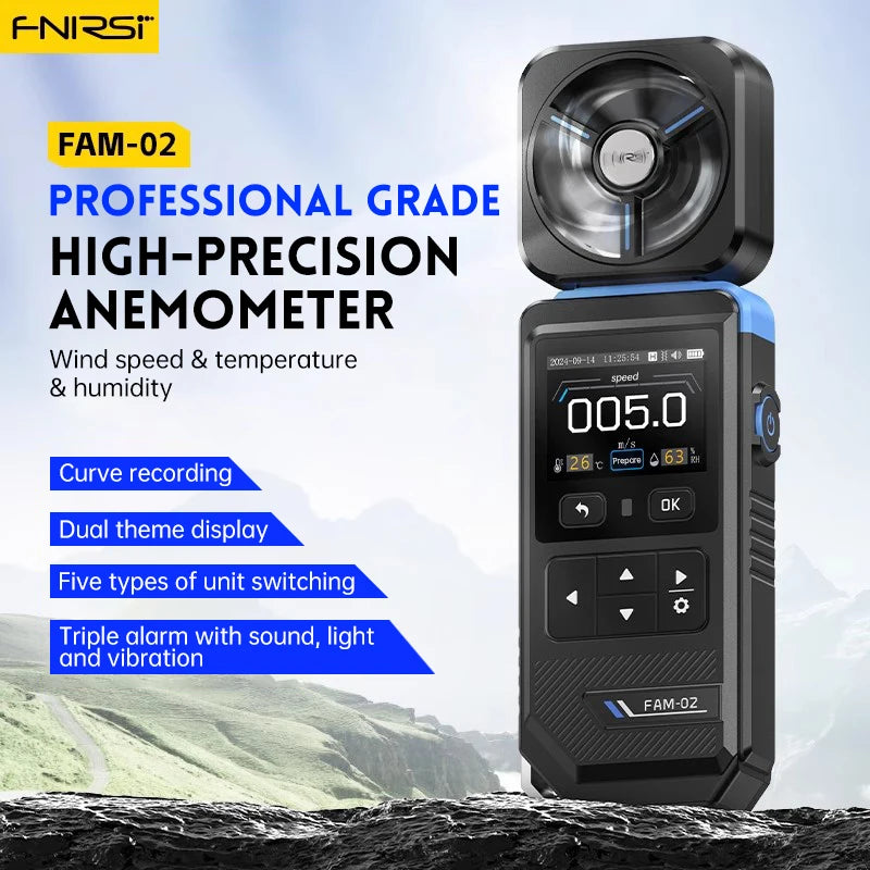 FNIRSI FAM-02 3 in 1 High Accuracy Anemometer Thermometer Professional Anemometer product image