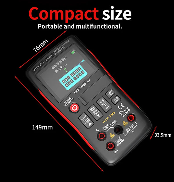 ZOYI ZT-XT1 2-in-1 LCR Digital Multimeter & Transistor Tester, for Voltage Resistance Diode detail image 22