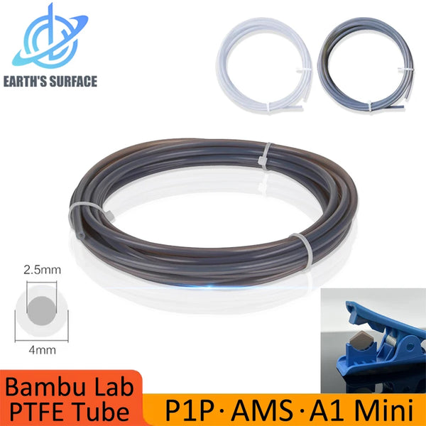 Mini 3D Printer PTFE Pipe 1.75mm Bambulab Ptfe Tube 4m White Grey AMS LITE for Bambu Lab Ptfe Tube 2.5mm 4mm Filament Parts