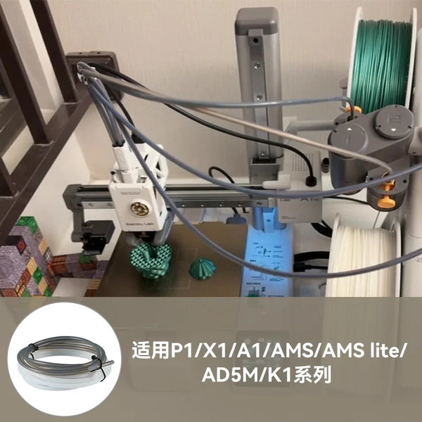For Bambu Lab Ptfe Tube 2.5mm 4mm P1S P1P AMS A1 Mini 3D Printer Teflonto Pipe X1C Bambulab Ptfe Connector White Grey AMS LITE