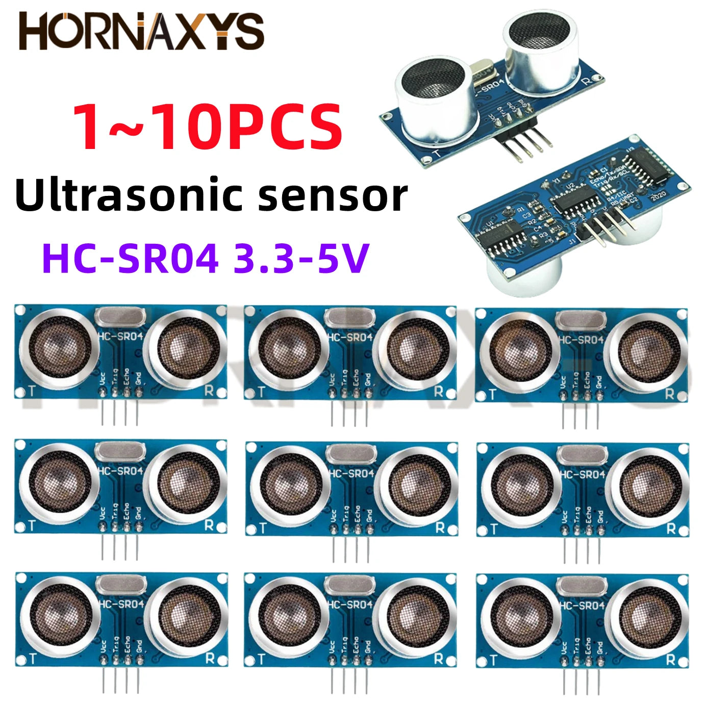 1-10PCS/Ultrasonic sensor HC-SR04 HCSR04 to world Wave Detector Ranging Module HC SR04 Distance Sensor Fo product image