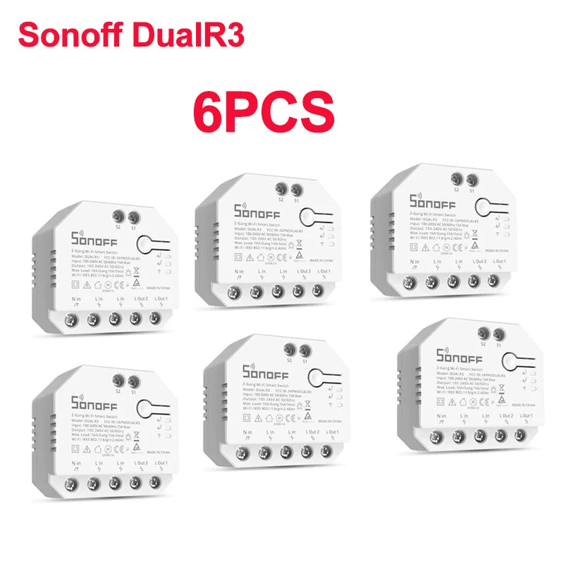 SONOFF Dual R3 2 Gang Wifi Smart Switch Dual Relay Module With Power Metering Smart Roller detail image 11