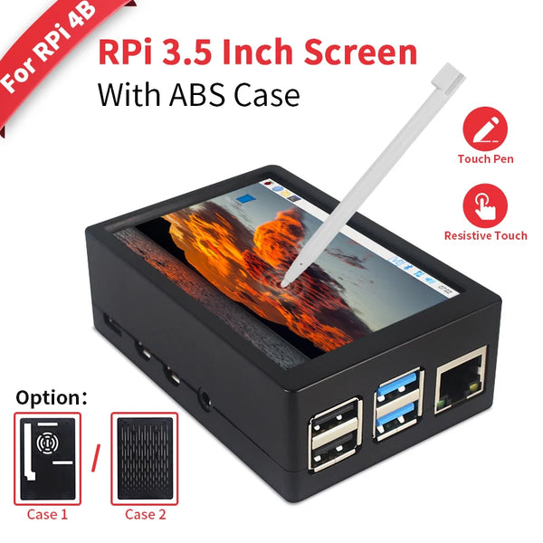 Raspberry Pi 4 Model B 3.5 inch TFT Touch Screen 480x320 LCD Monitor with ABS Case Touch Pen for Raspberr product image