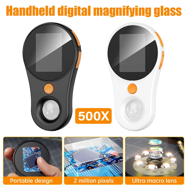 Handheld Digital Microscope 500X Magnification Hd Electronic Magnifier with Light for Electronics Coins J product image