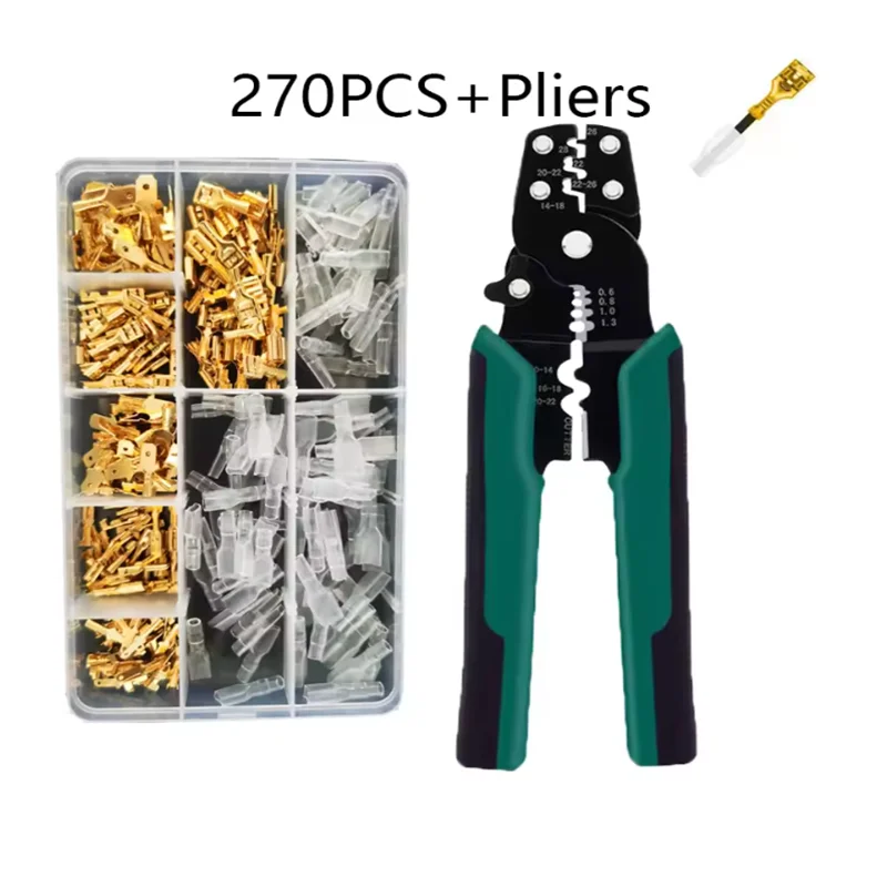 Multi-function Mini Electric Terminal Crimping Pliers With Wire Stripping Cutting Hand Crimping Tool Multiple Connector Kits