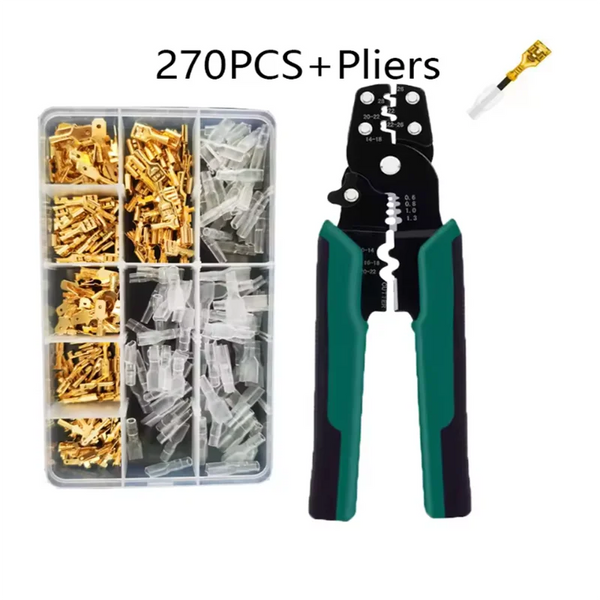 Multi-function Mini Electric Terminal Crimping Pliers With Wire Stripping Cutting Hand Crimping Tool Multiple Connector Kits