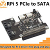 Raspberry Pi 5 PCIe to SATA Expansion Board with EEPROM HAT+ Waveshare PCIe TO 2-CH SATA HAT+ product image