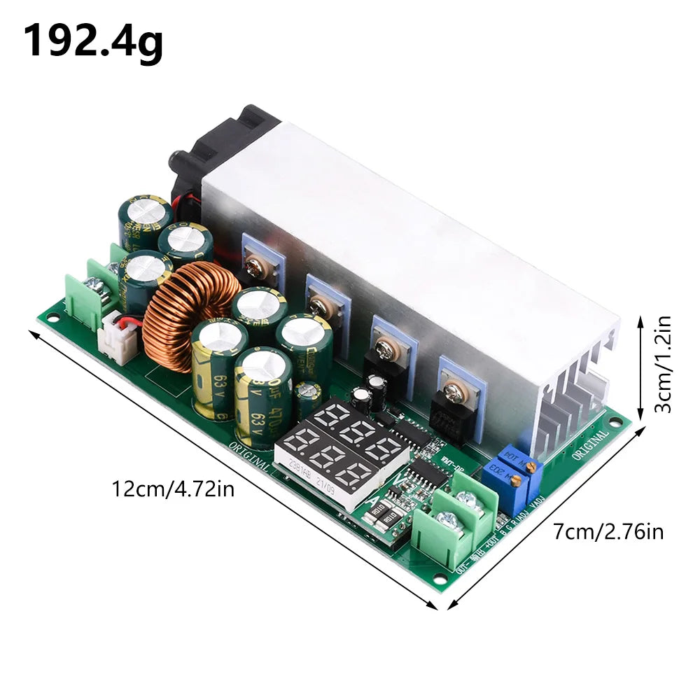 DC-DC High Power 600W Adjustable Step-down Power Supply Module With Fan 12V-80V To 2.5V-50V detail image 6
