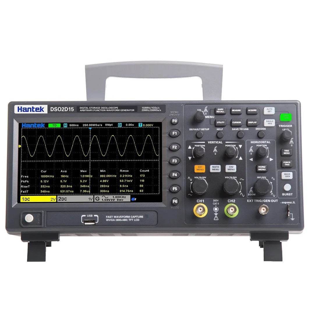 Hantek Digital Oscilloscope DSO2C10 DSO2D15 DSO2D10 DSO2C15 2 Channels 100Mhz/150Mhz Bandwidth USB Oscilo product image