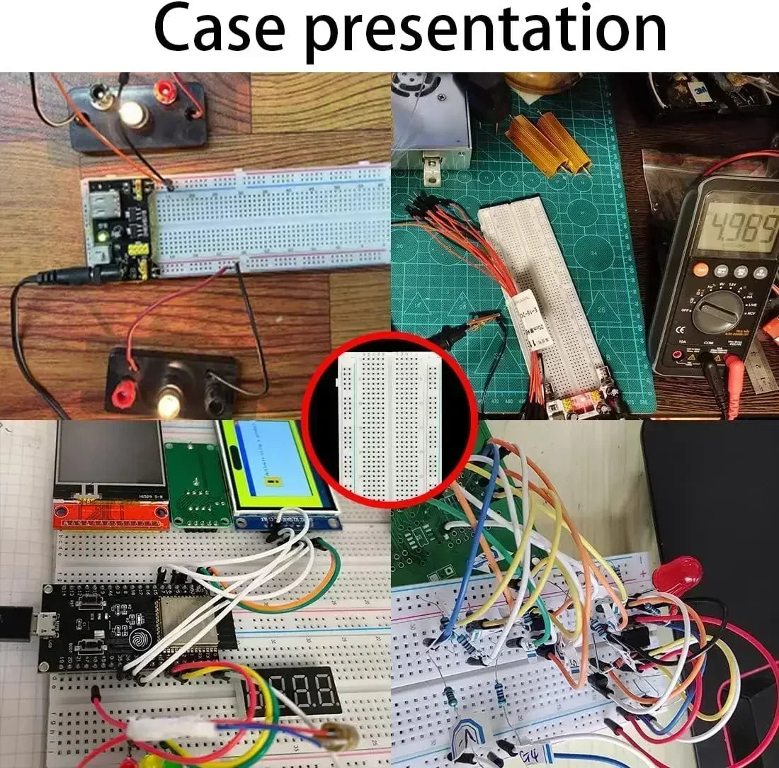 MB102 Breadboard Power Module 3.3V/5V MB-102 830 Points Prototype Bread Board +65pcs Jumper detail image 6
