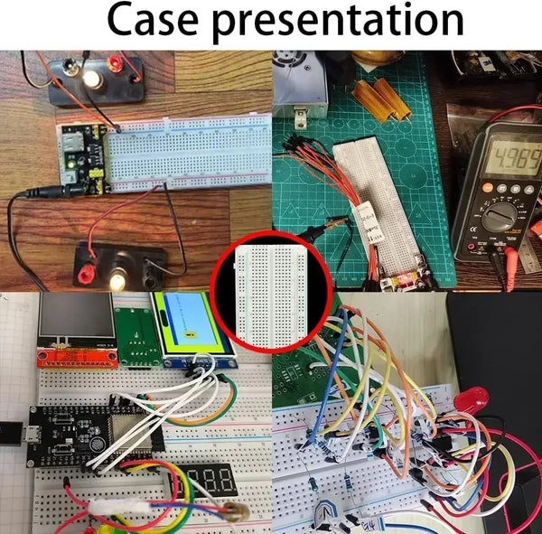 MB102 Breadboard Power Module 3.3V/5V MB-102 830 Points Prototype Bread Board +65pcs Jumper detail image 6
