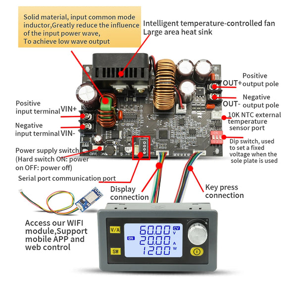 0~60V CNC Adjustable DC Stabilized Voltage Power Supply Constant Voltage and Constant detail image 5