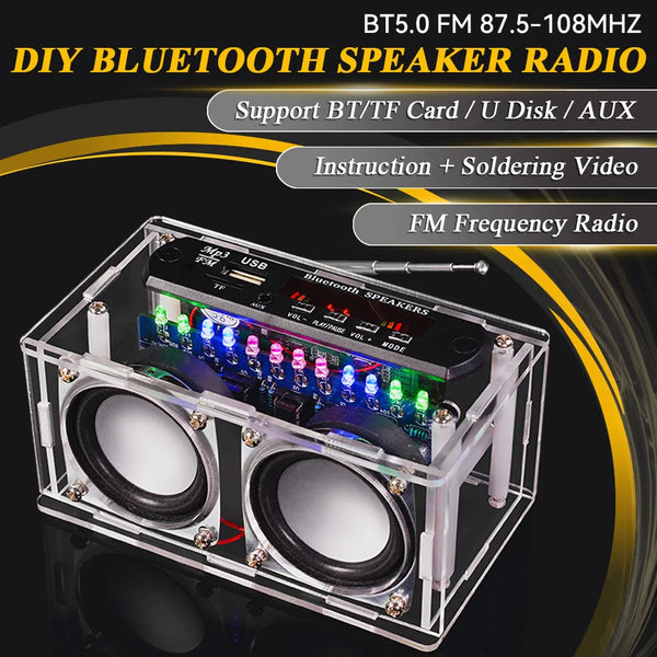 DIY Bluetooth Speaker Kit with FM Radio 87.5-108MHZ DIY Soldering Project Practice Electronic Kit Solder product image