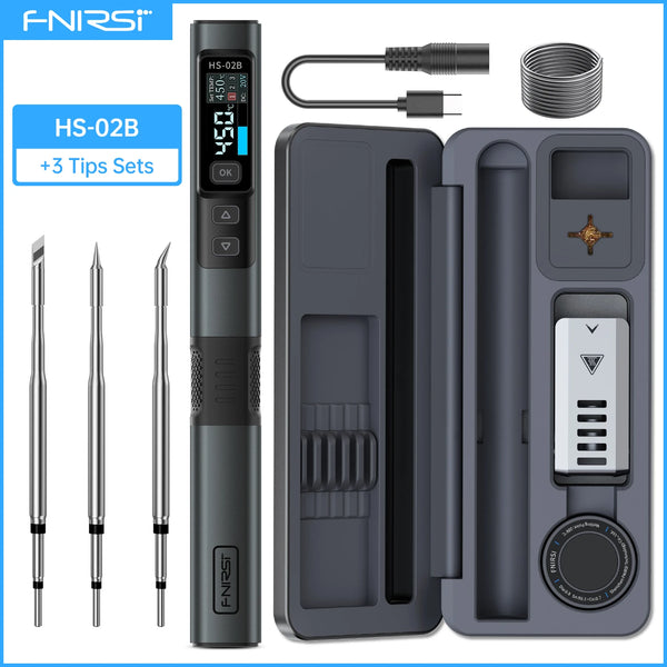 FNIRSI HS-02 Adjustable Temperature Soldering Iron DC 20V 100-450 Welding Solder Rework detail image 8