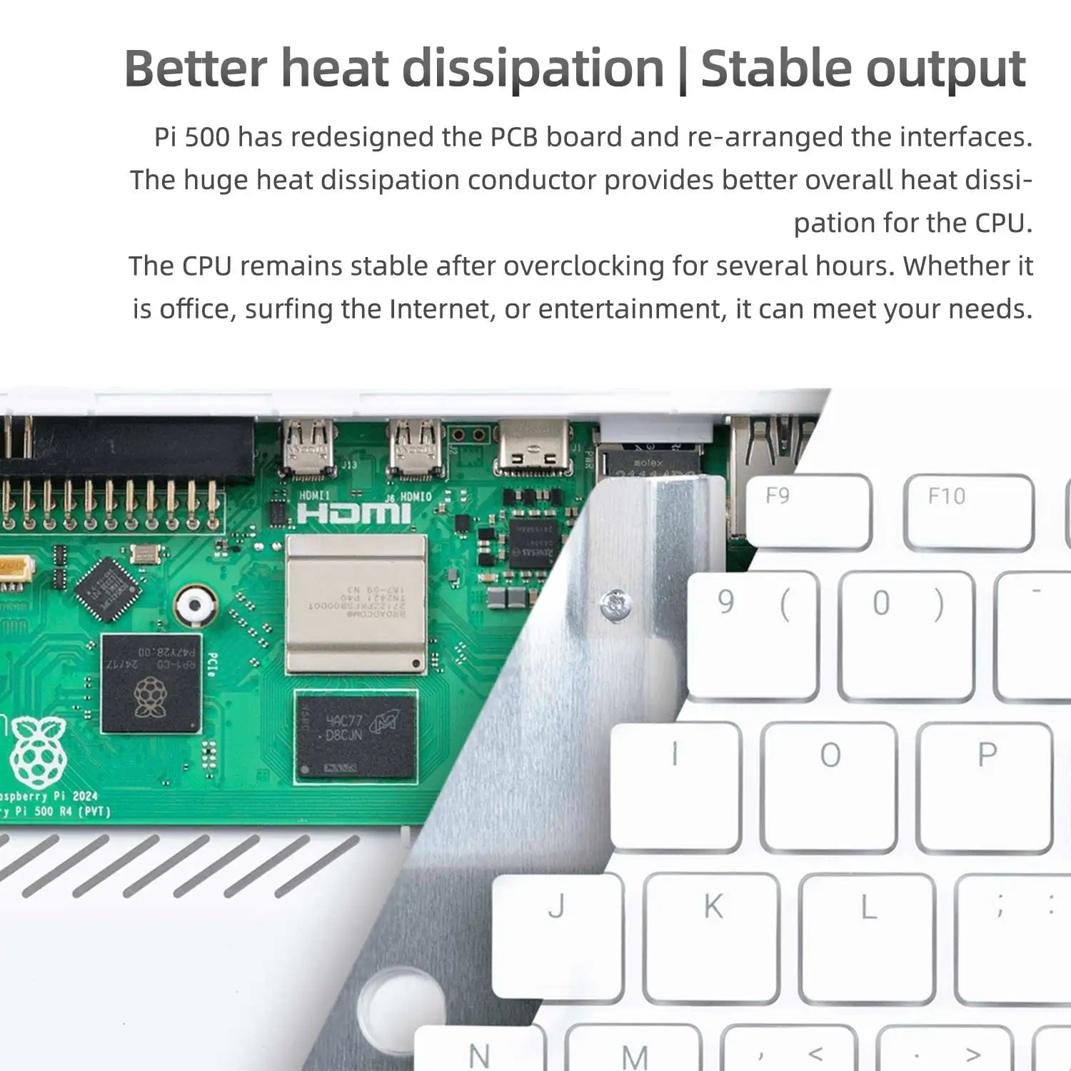 New Raspberry Pi 500 Keyboard Powerful Computer Kit Mainboard All in One detail image 3