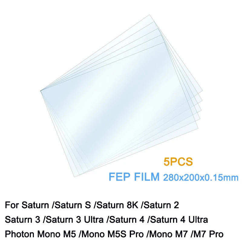 FEP Film 280*200*0.15mm for Anycubic Photon Mono X 6Ks Mono X2 Mono X 6K M3 Plus Mono M5 M5s M7 Pro 3D Printer Release Film