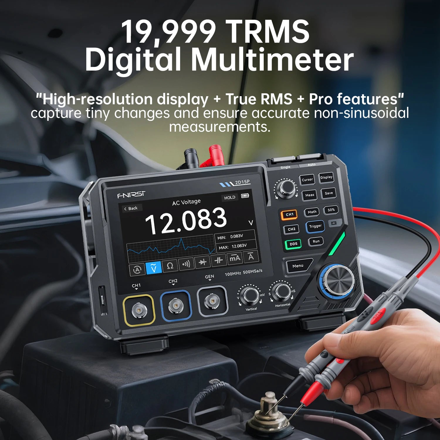 FNIRSI 2D15P Touch Screen Oscilloscope Multimeter Signal Generator detail image 4