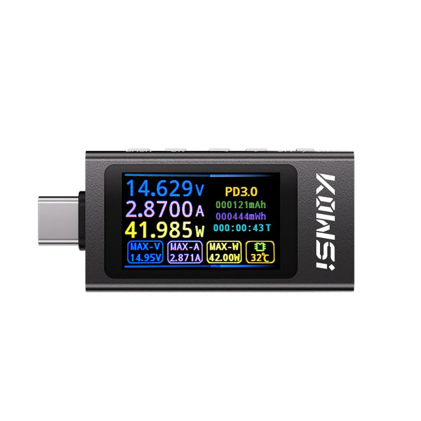 KWS-X1/KWS-1902L USB Tester Voltmeter Ammeter DC4-30V0-12A Fast Charge Detection Trigger Capacity Measurement Ripple Measurement