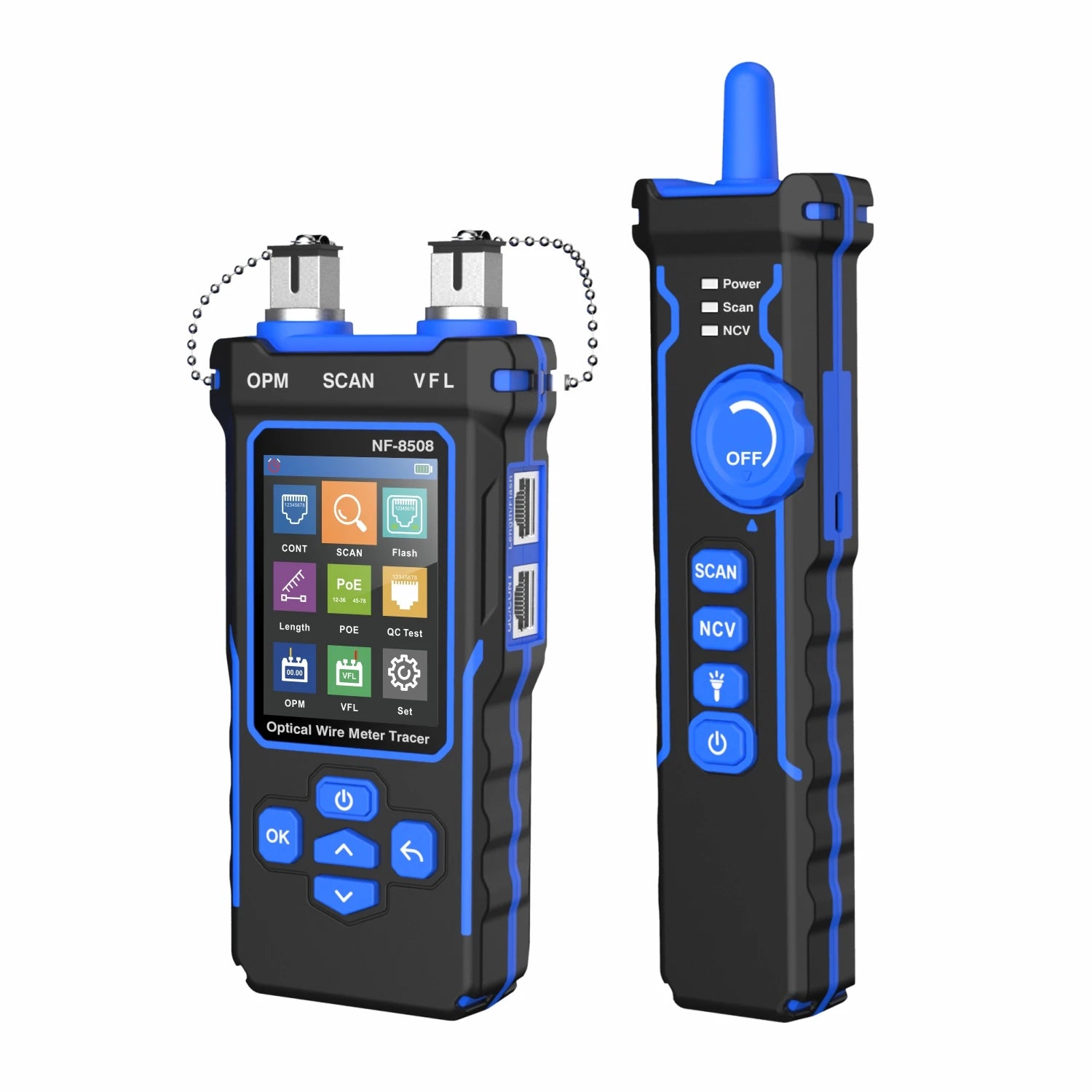 Noyafa NF-8508 Network Cable Tester Optical Power Meter Wire PoE Lan Test LCD Digital Line detail image 7