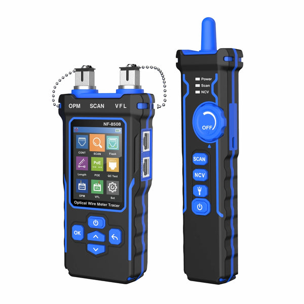 Noyafa NF-8508 Network Cable Tester Optical Power Meter Wire PoE Lan Test LCD Digital Line detail image 7
