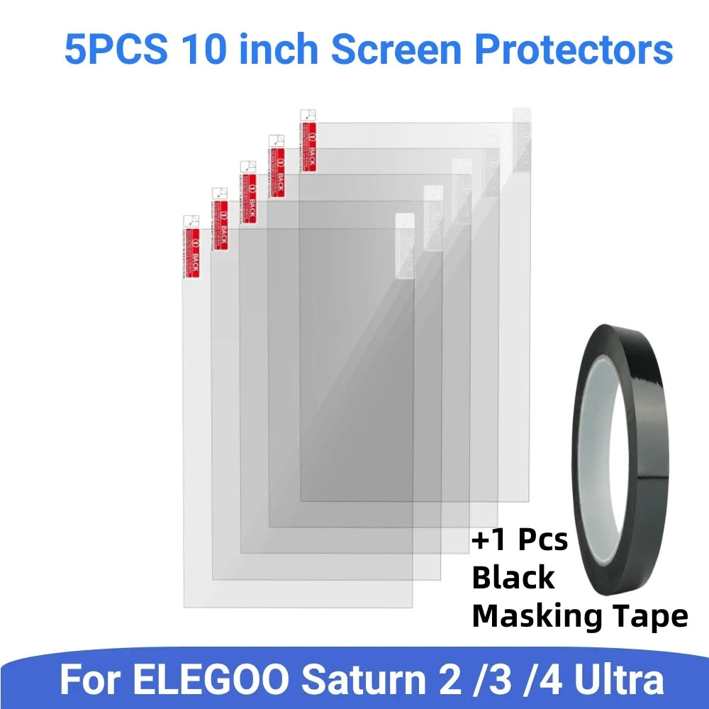 5PCS Screen Protector for ELEGOO Saturn 3 Ultra  8K 12K Saturn 4 LCD Resin 3D Printer Anti Scratch Protective Film Accessories