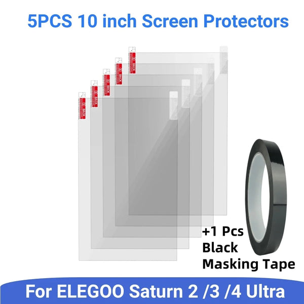 5PCS Screen Protector for ELEGOO Saturn 3 Ultra  8K 12K Saturn 4 LCD Resin 3D Printer Anti Scratch Protective Film Accessories