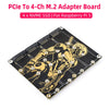 Raspberry Pi 5 PCIe To 4-Ch M.2 Adapter Board 4 x NVMe Solid State Drives support Supply Power for Raspbe product image
