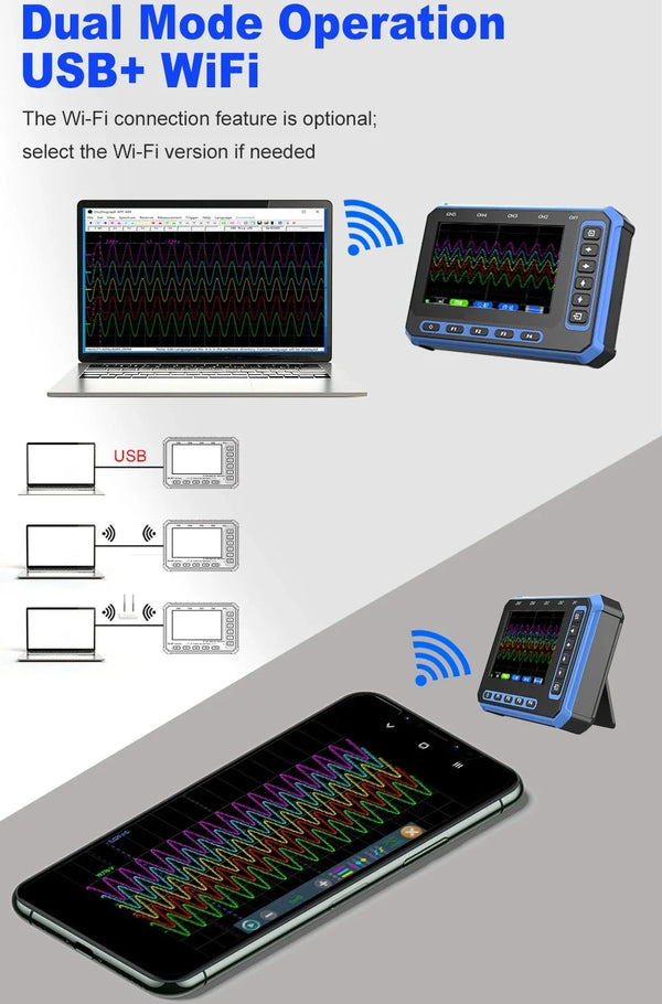TOOLTOP OS-5C Five-channel Oscilloscope 1MHZ bandwidth 3M sampling rate Digital oscilloscope detail image 4