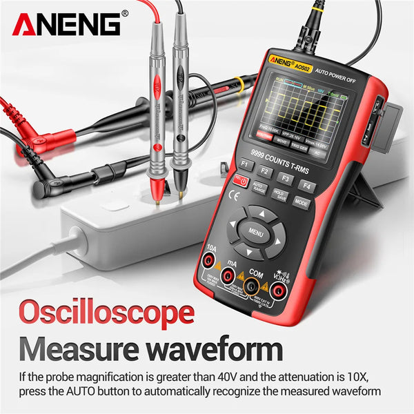 ANENG AOS02 Digital Oscilloscope 48MS/s Sampling Rate 10MHZ Analog Transistor Test detail image 3