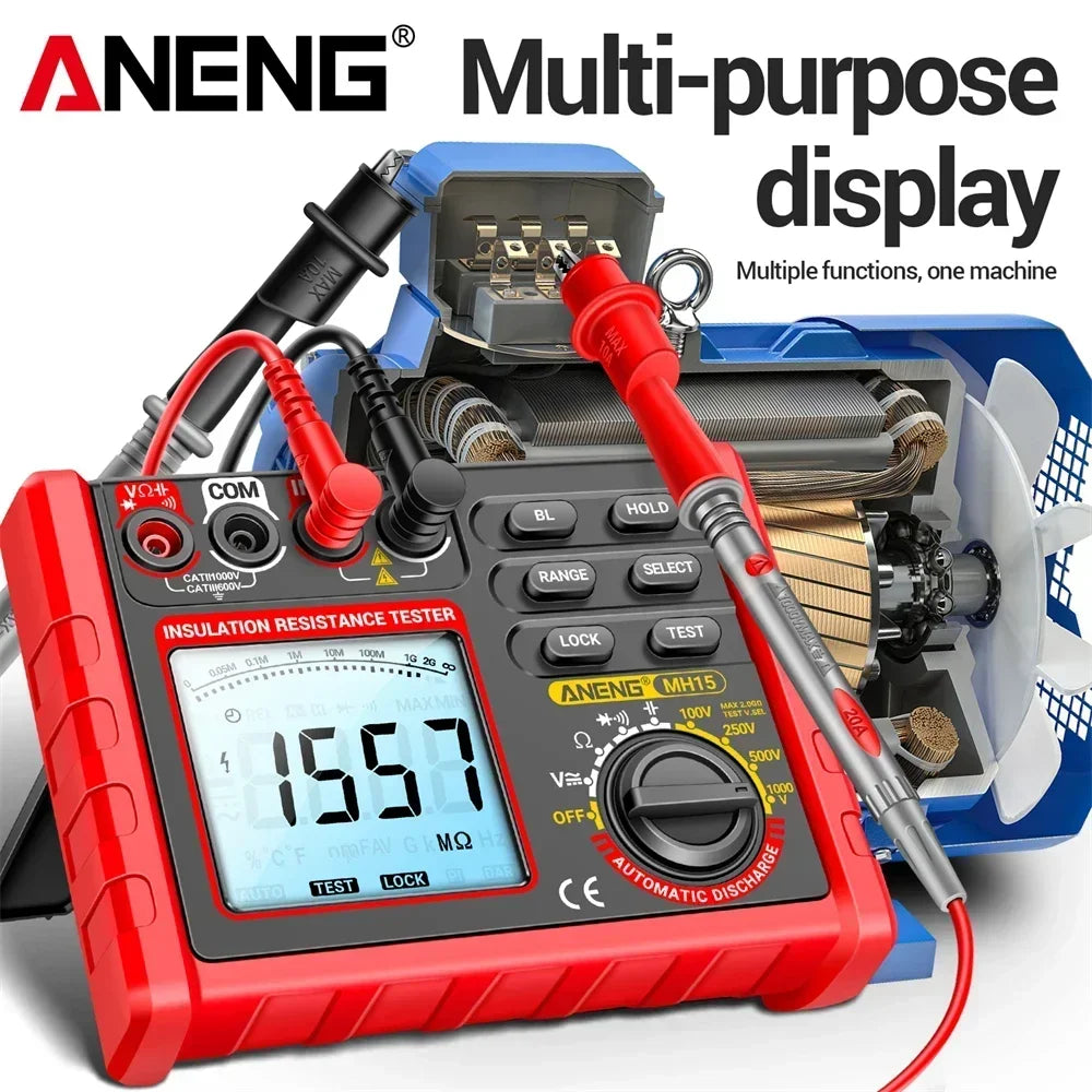 ANENG MH15 Digital Megohmmeter Insulation Resistance Tester Earth Megometro 6000 Count detail image 3