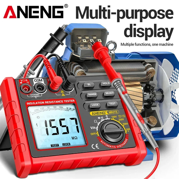 ANENG MH15 Digital Megohmmeter Insulation Resistance Tester Earth Megometro 6000 Count detail image 3