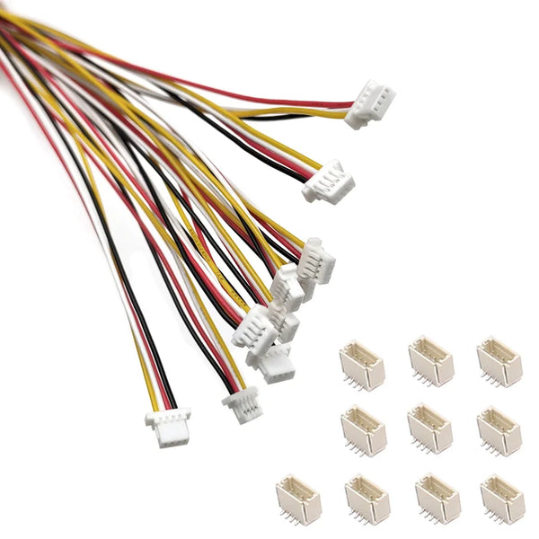 10Sets SH1.0 JST1.25 ZH1.5 PH2.0 XH2.54 Connector Female+Male 2/3/4/5/6/7/8/9/10P Plug With Cable 10/20/30cm