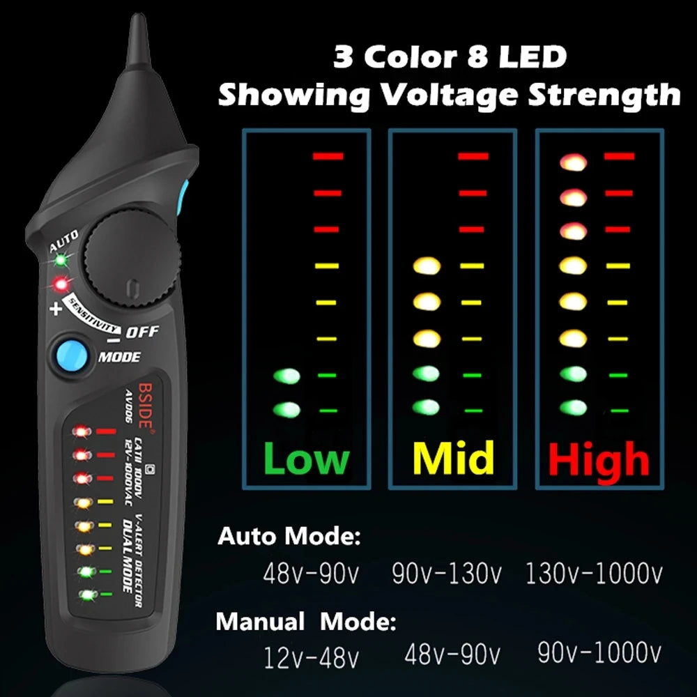 BSIDE AVD06 Non-Contact Voltage detector indicator Profession Smart Test Pencil Live/phase detail image 5