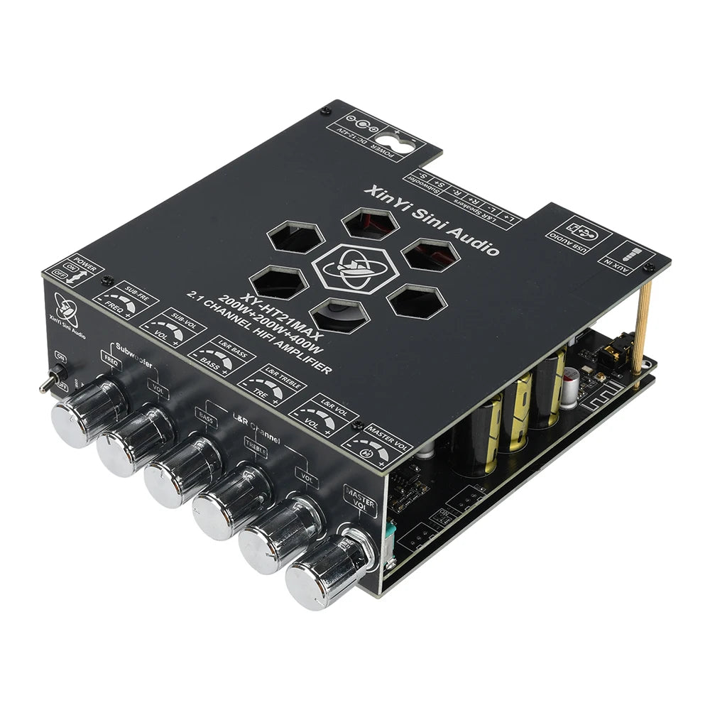 XY-HT21MAX 2.1 Channel Bluetooth Amplifier Board DC 12-42V TPA3223 Chip 200W*2+400W detail image 5