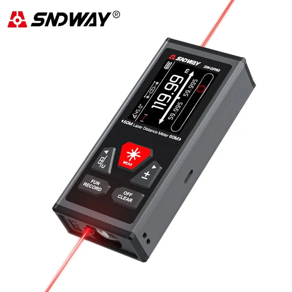 SNDWAY SW-DR60/SW-DR100 Dual Laser Distance Meter Rechargeable Bilateral Laser Rangefinder 200m 120m product image