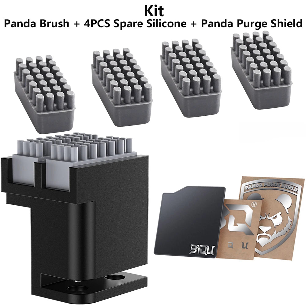 BIGTREETECH Panda Brush PX Panda Purge Shield Nozzle Wiper Print Head Cleaner Silicone Brush Mounted Scrubber For BambuLab P1 X1