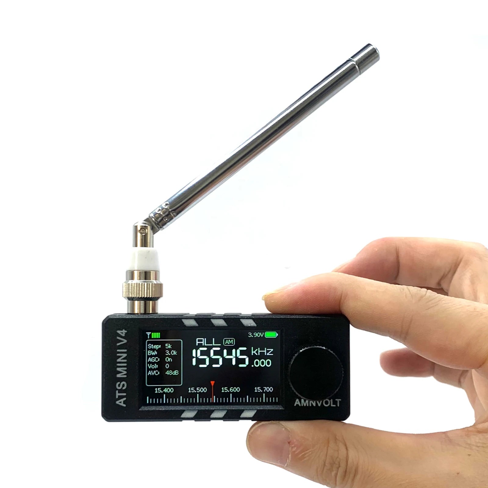AMNVOLT V4 ATS MINI Radio with Headphone Amplifier LSB USB Transistor Pocket Radios Si4732 detail image 5