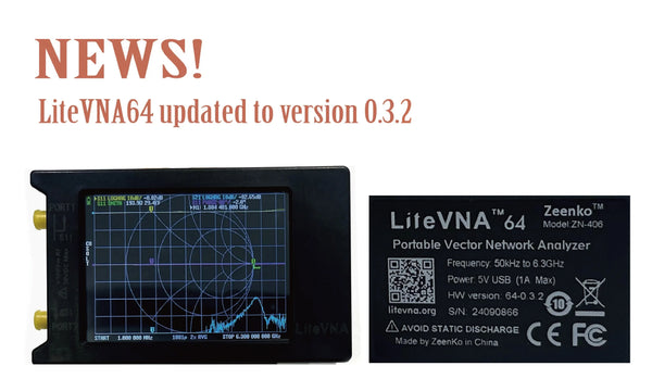 Latest Version 0.3.2 LiteVNA-64 50KHz ~ 6.3GHz LiteVNA 3.95" Touch Screen Vector Network Analyzer HF VHF UHF Antenna Analyzer
