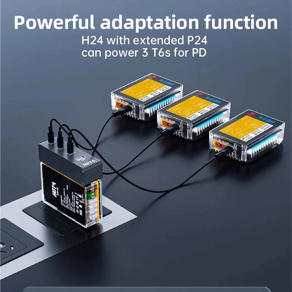 HOTA T6 Smart Charger  DC/PD Dual Input 300W 2.4IPS Supports XT60 and TYPE-C Interfaces Compatible  PD3.0 FPV RC Battery Charger