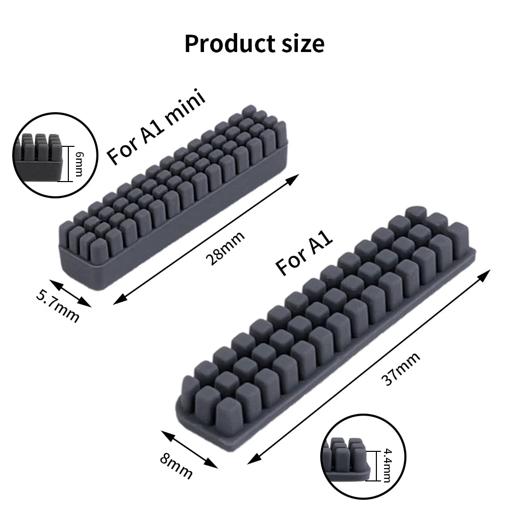 For Bambu Lab A1/A1mini Hotend Nozzle Brush Wiper Silicone Brush Mounted Scrubbers Cleaning Tool for Bamboo A1 3D Printer Parts