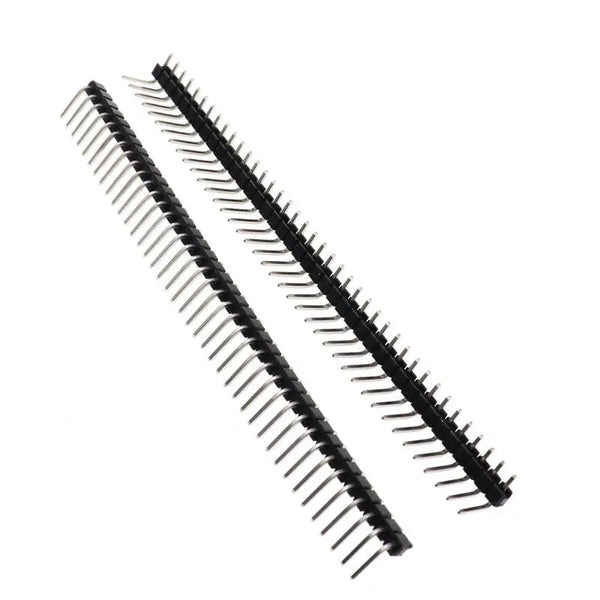 10Pcs/lot 2.54mm 1*40p 90 degree Right angle Single Row Male R/A 40 Pin Header Positive PCB Board Connector Pinheader