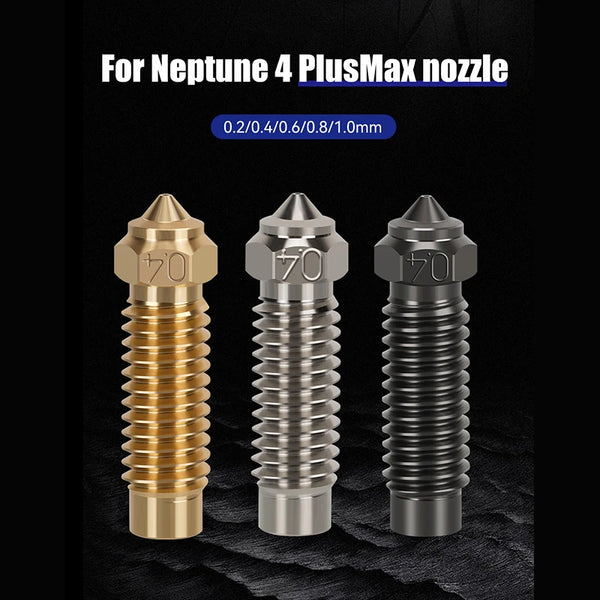 For Elegoo Neptune 4 Max/4 Plus Brass Copper Plated Hardened Steel Nozzle Upgraded Nozzle High Speed Nozzles Hotend Kit