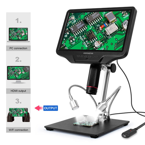 Andonstar AD409 HDMI Digital Microscope 10.1 LCD Screen Soldering Microscope 300X USB detail image 3