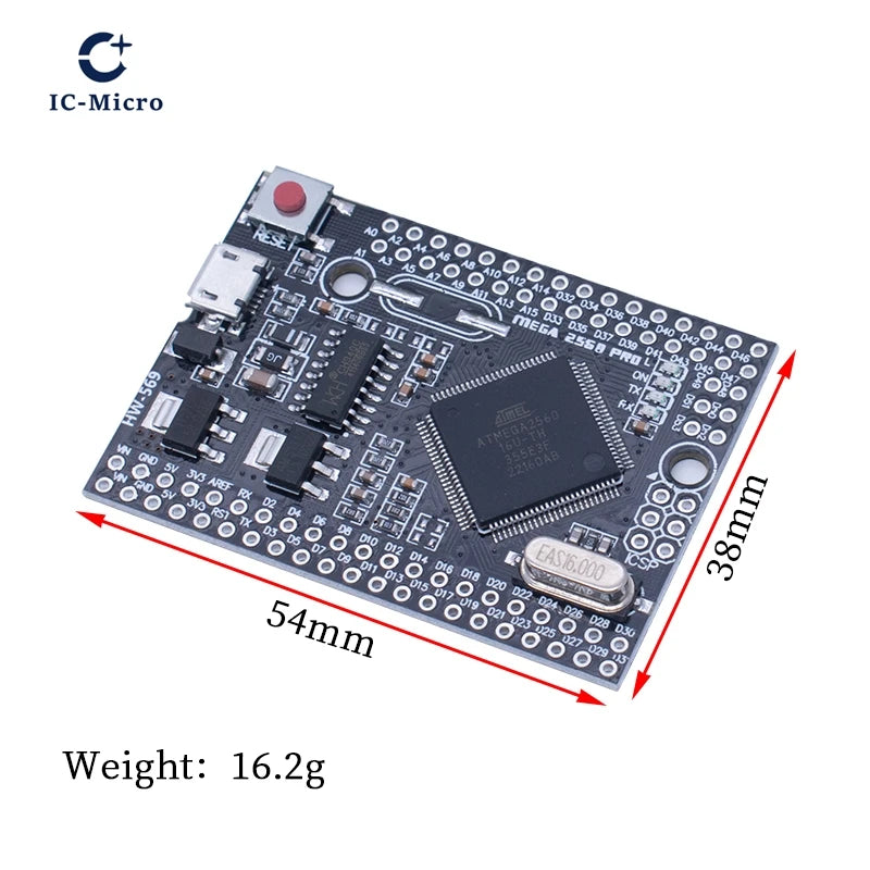 Mega2560 Mega 2560 PRO MINI 5V (Embed) CH340G ATmega2560-16AU MICRO TYPE-C With Male detail image 2
