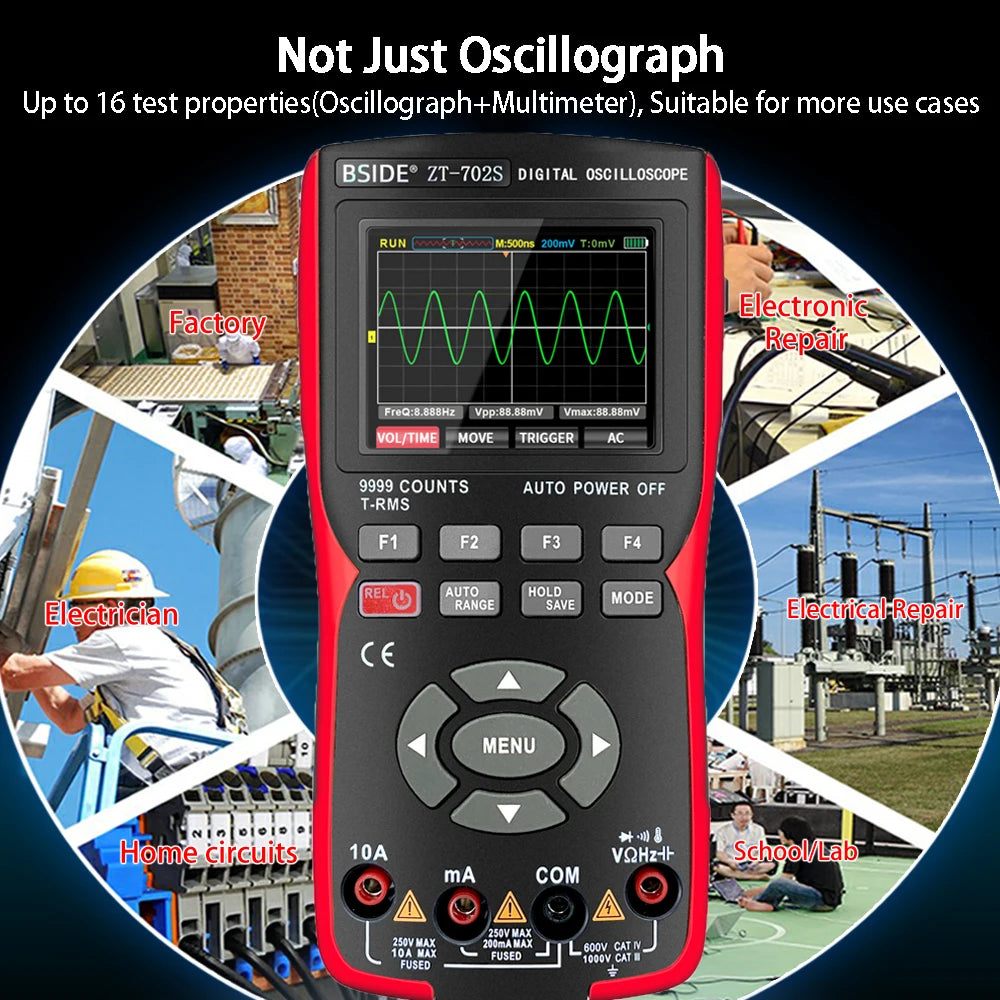 BSIDE ZT702S Handheld Oscilloscope Multimeter Professional Digital Multiteter Electrician detail image 3